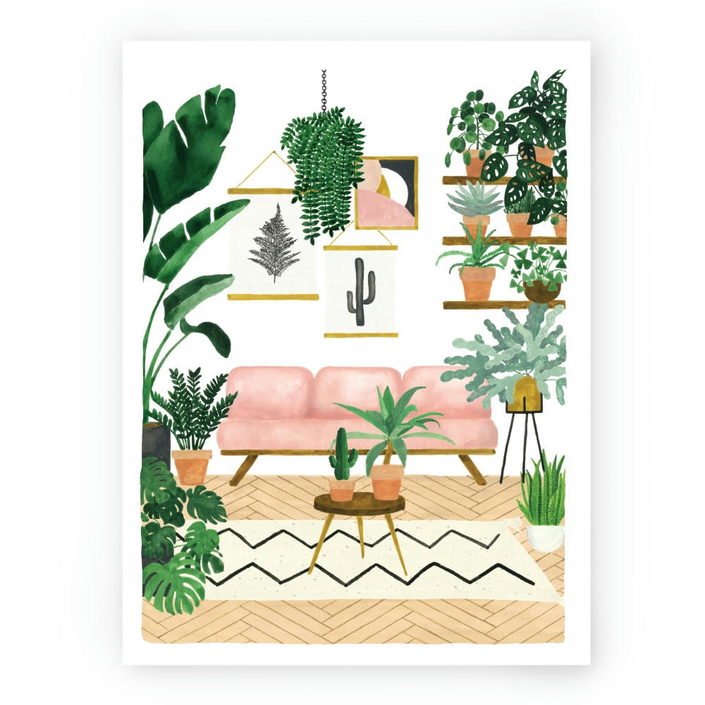 - Affiche illustrée motif Canapé 30x40 cm