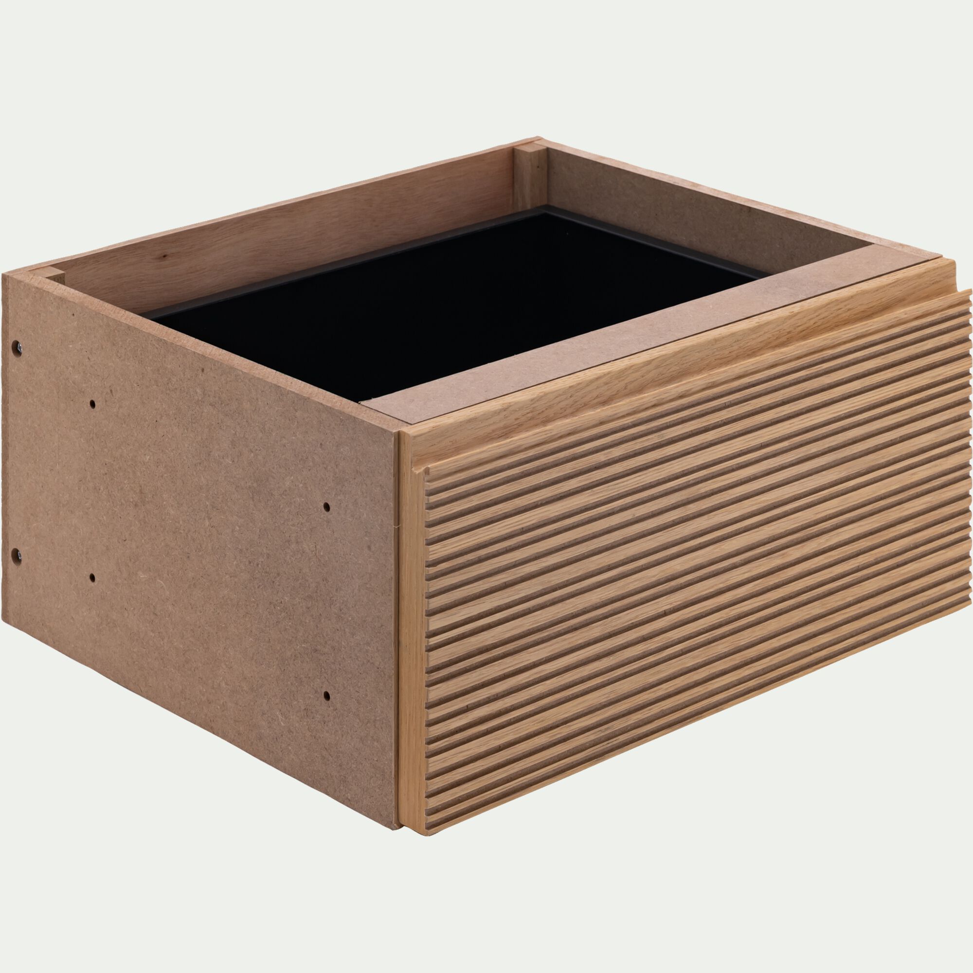 TASSIA - Bloc de 1 tiroir en chêne strié L40cm - bois clair
