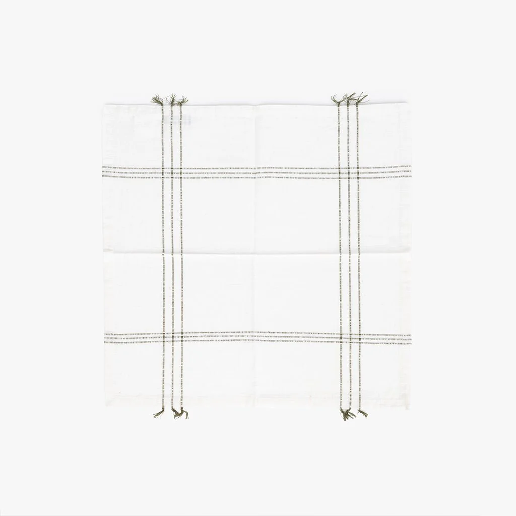 Conjuntos de 2 Guardanapos Bege e Verde 45x45 SOFT NATURE