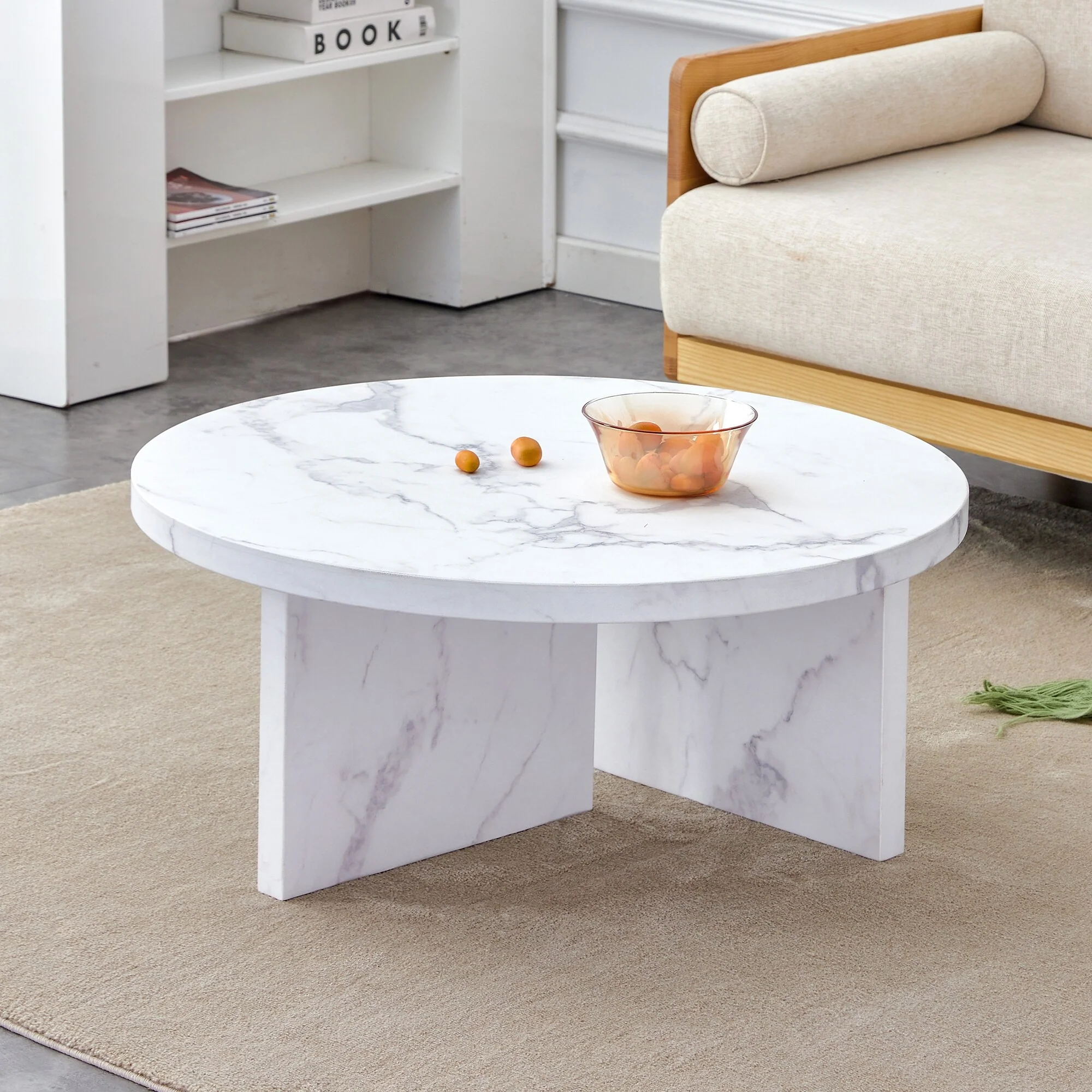 Modern Minimalist Coffee Table with Child Safe Rounded Edges and Be Used for Small Apartments and Family Homes