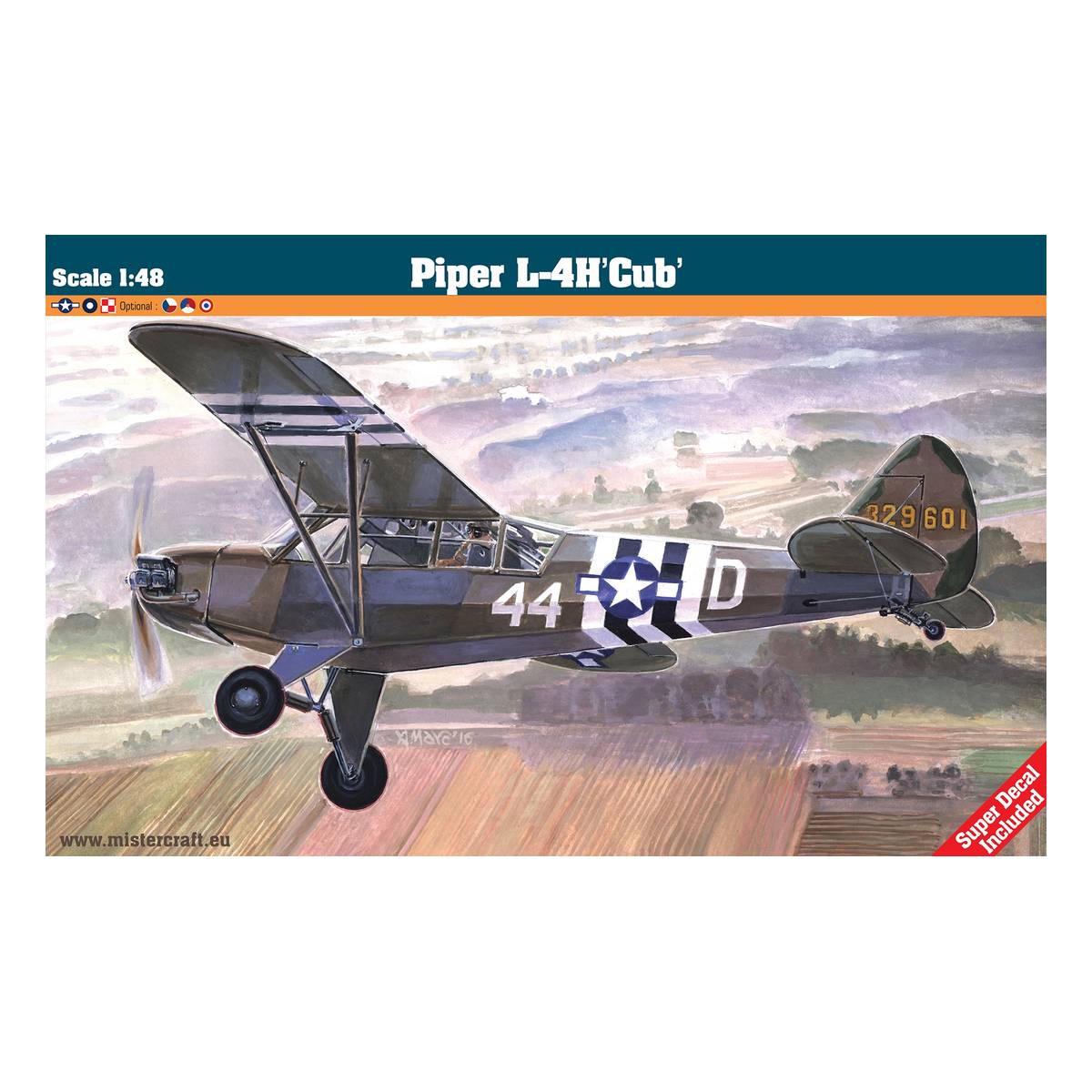 MisterCraft Piper L-4H Cub Model Kit 1:48