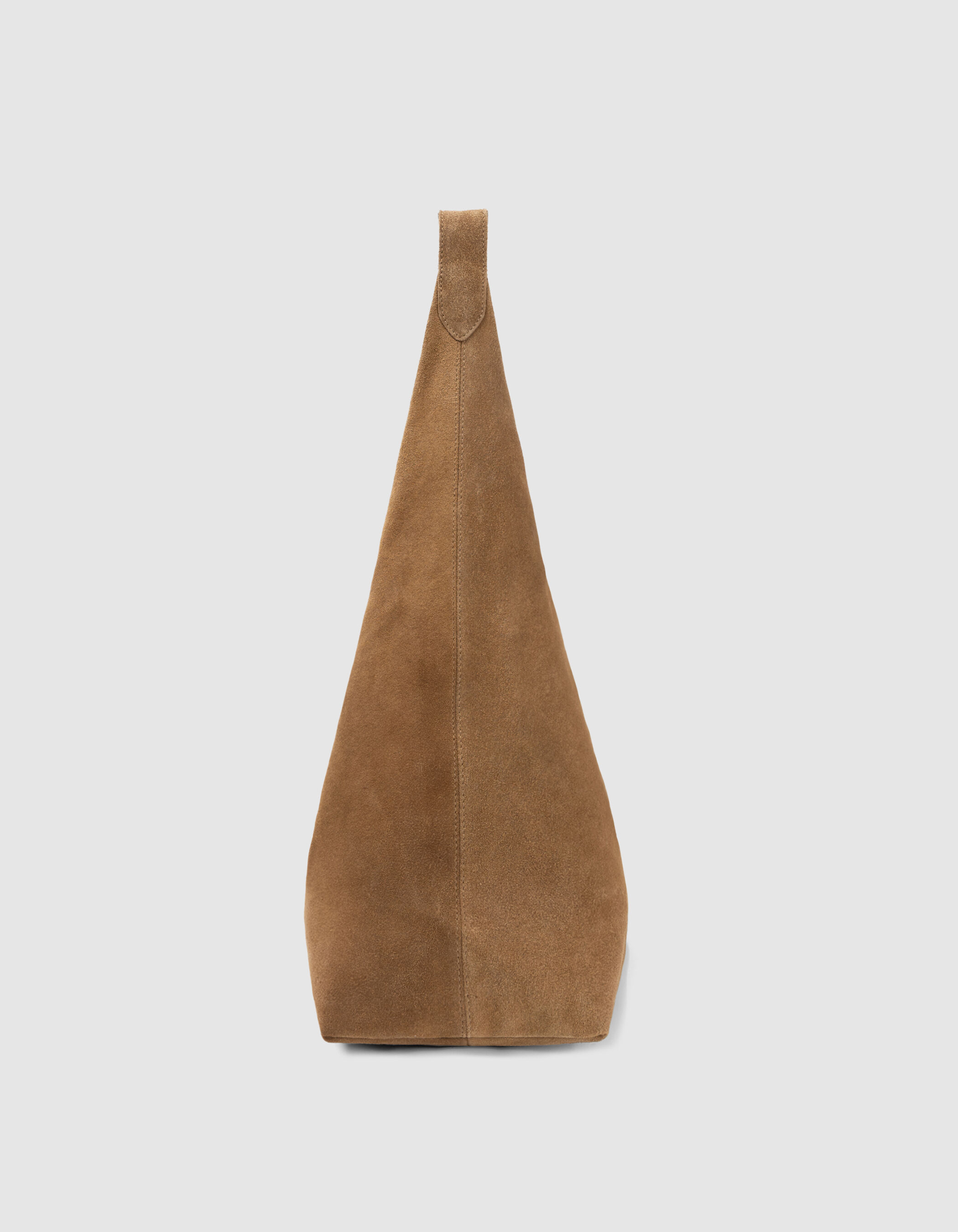 Sac Hobo kaki cuir velours
