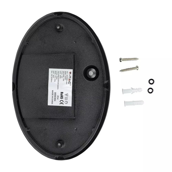 Plafon 8010okrągły czarno-biały LED 1x12W 9,6cm 840lm IP54 V-TAC
