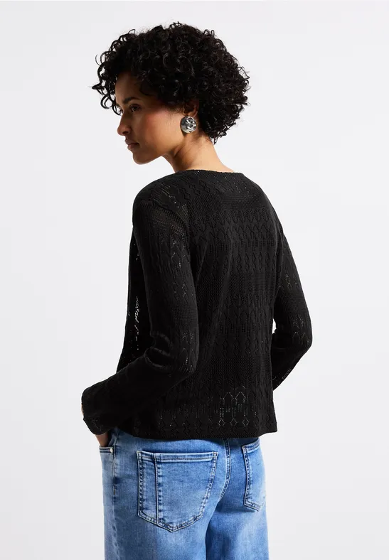 Offene Ajour-Look Jacke