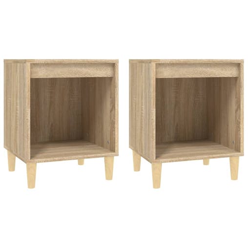 NNEVL Bedside Cabinets 2 pcs Sonoma Oak 40x35x50 cm