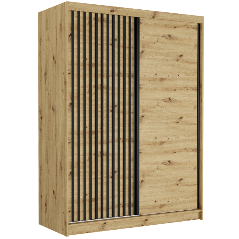 Szafa przesuwna 150 cm z lustrem lamele FRAMIRE Rivano VIII artisan artisan