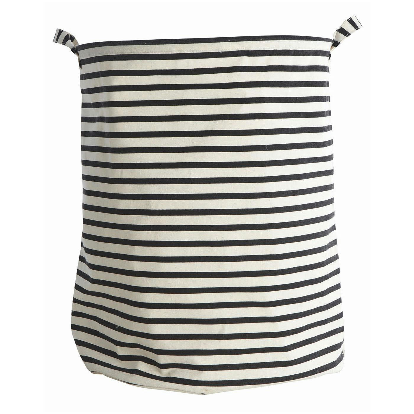 BLACK STRIPES - Sac à linge à rayures H50cm