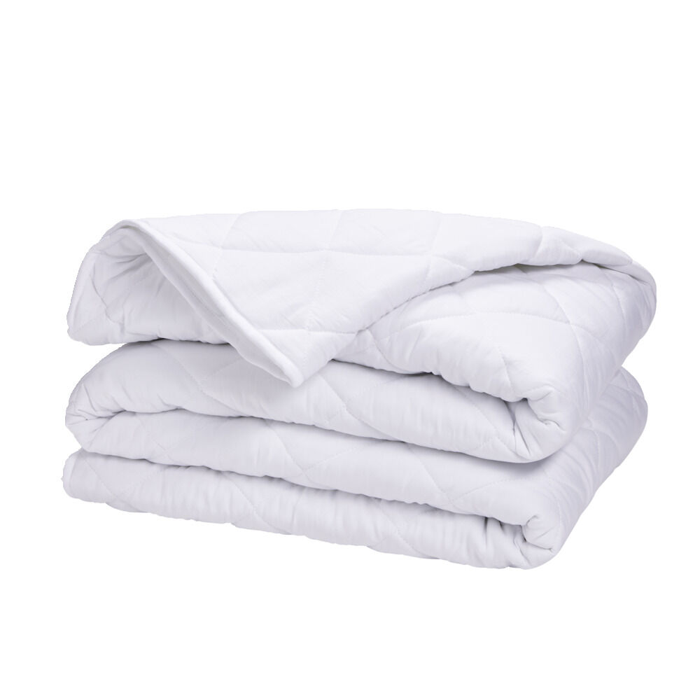 Couette 2 personnes 240x220cm tempérée microfibre lavée toucher doux uni blanc