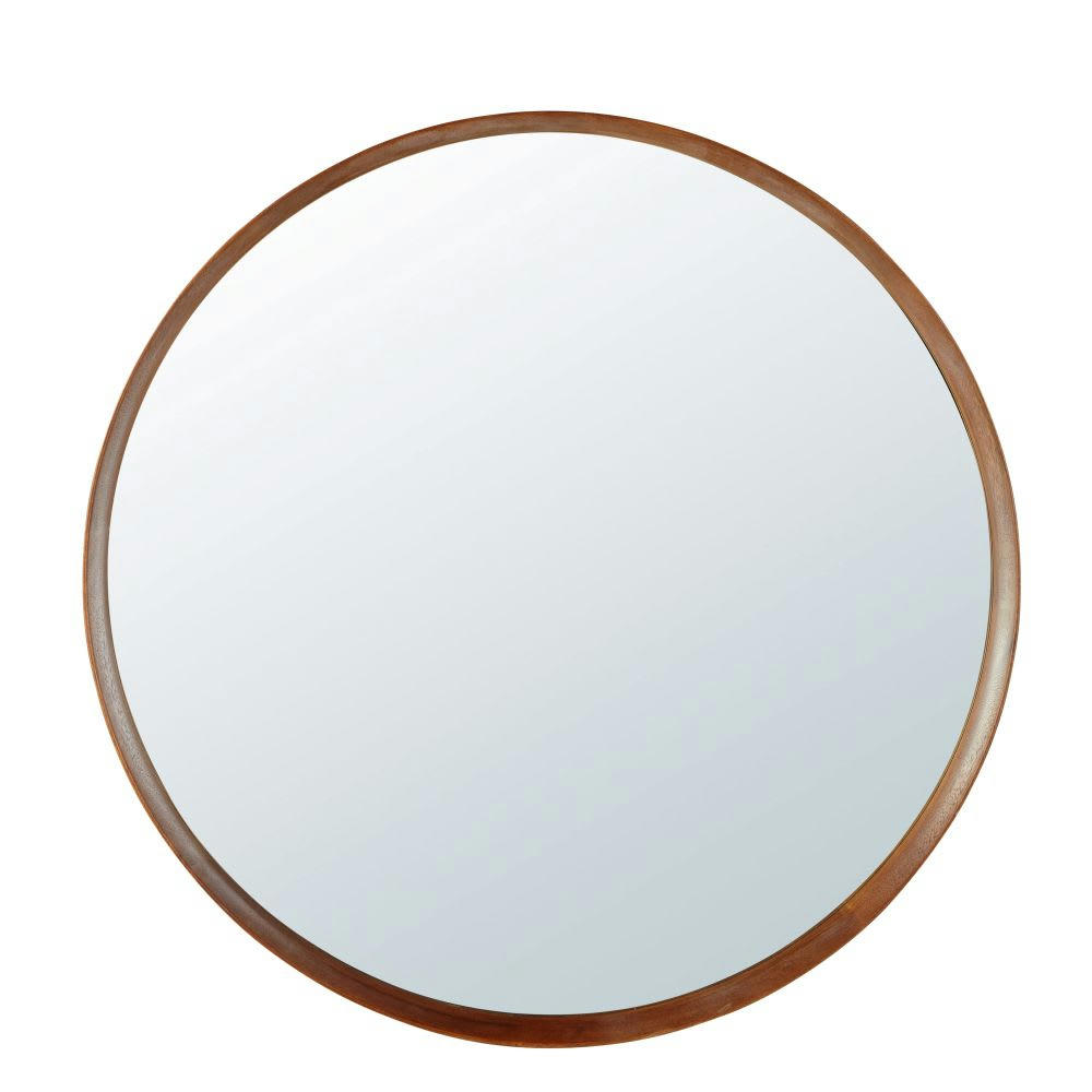 - Miroir rond en hêtre D120