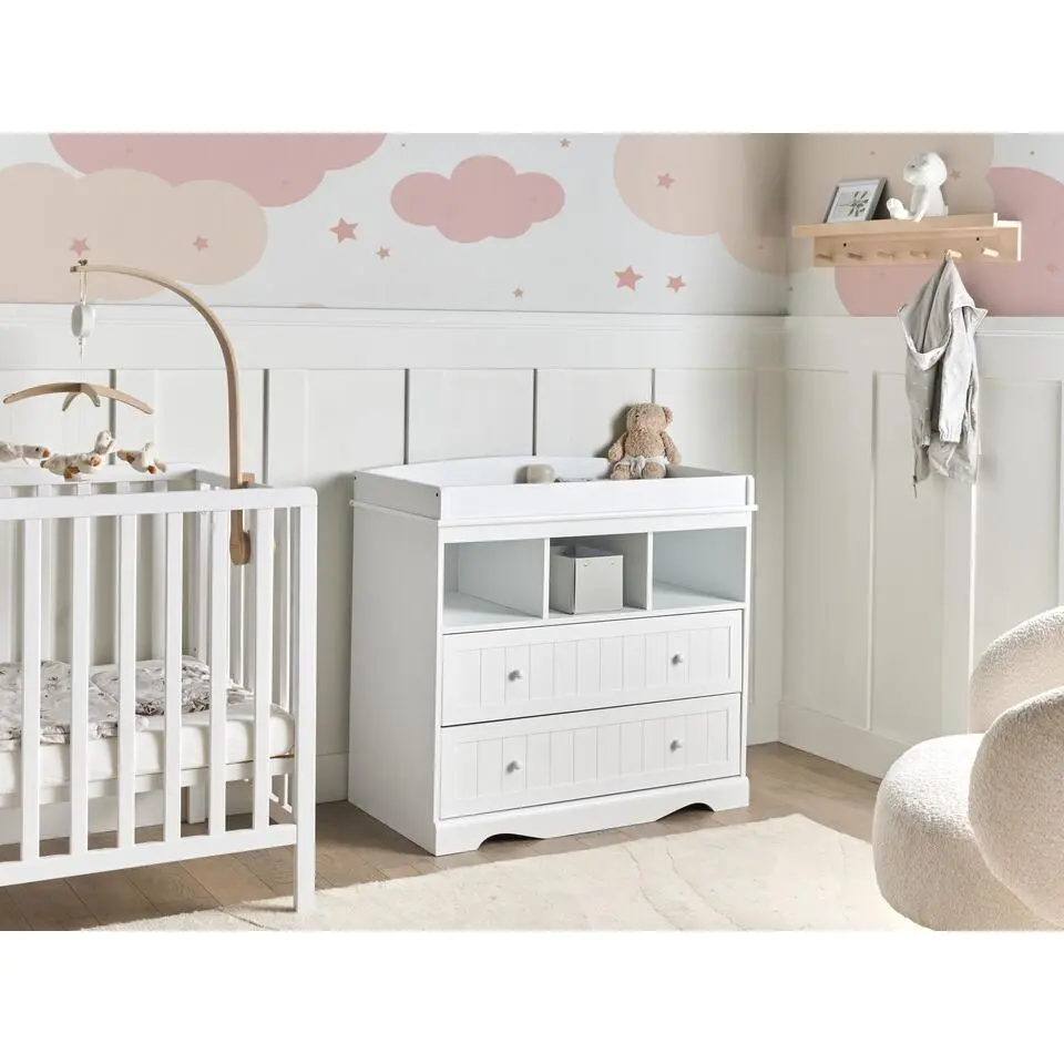 VIRDEN - Verzorgingstafel - Wit - MDF