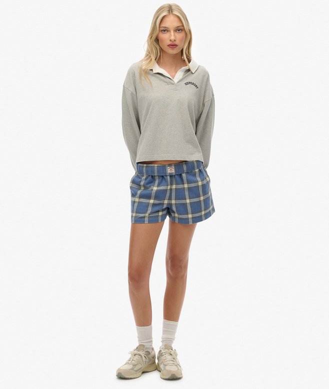 Cotton Check Elastic Shorts