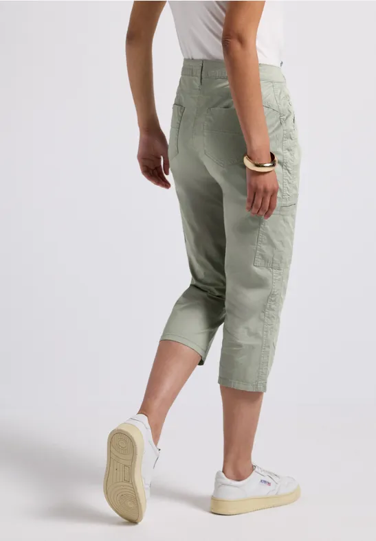 3/4 Satin Hose mit Taschen