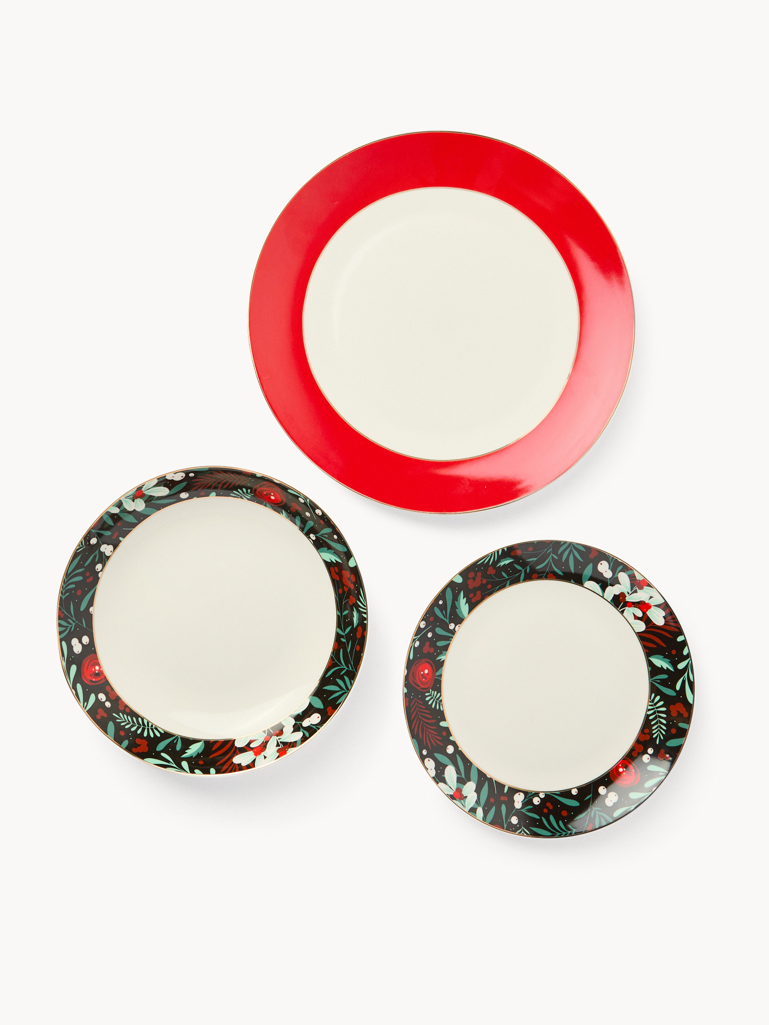 Set 18 piatti new bone china decoro fiori