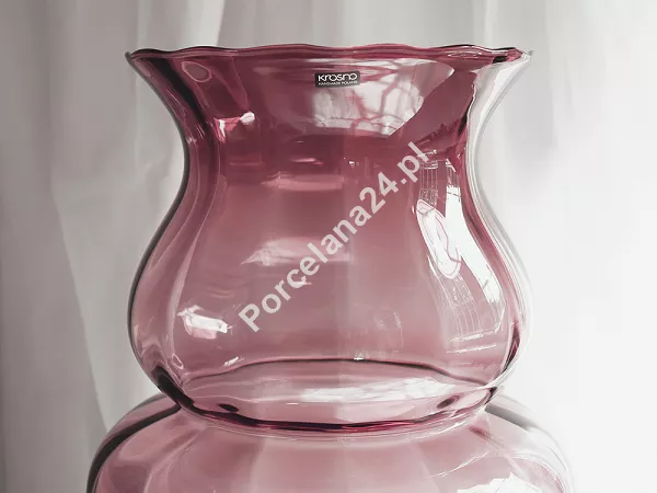 Wazon ryflowany 39 cm Krosno - Ametyst 44.WA-D062-0390-AM