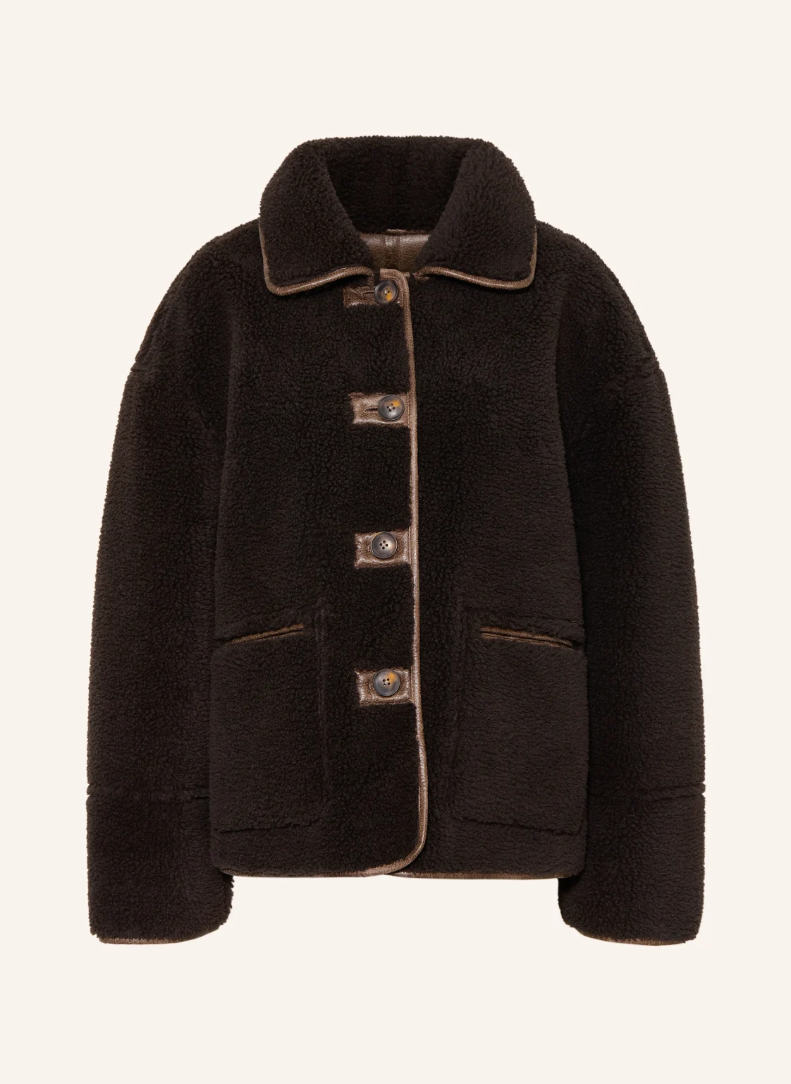 WITHBLACK Teddyfell-Jacke zum Wenden