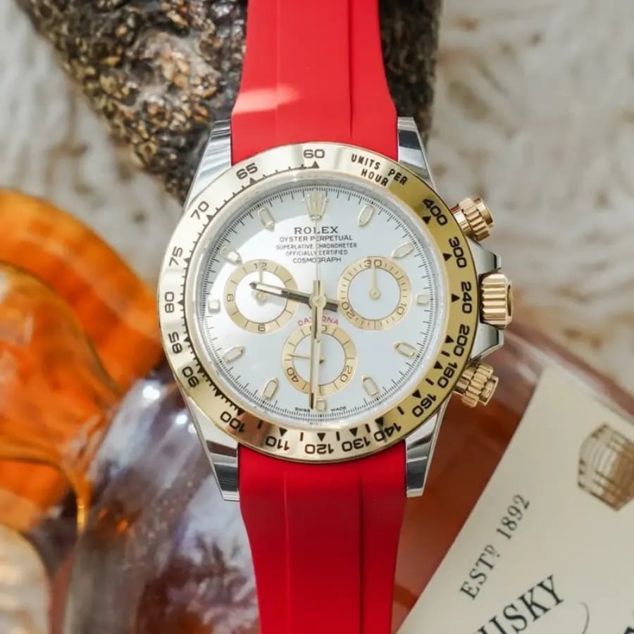 Rolex – Daytona –  Rubber Strap – Red