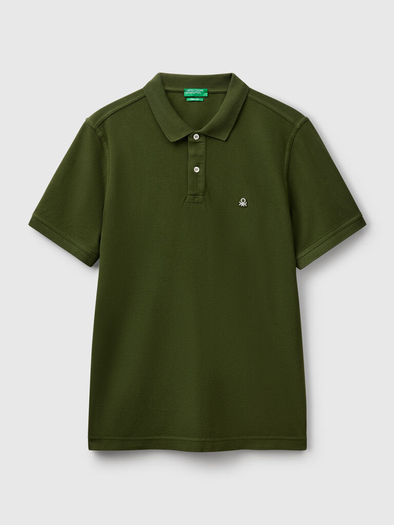Olive green regular fit polo