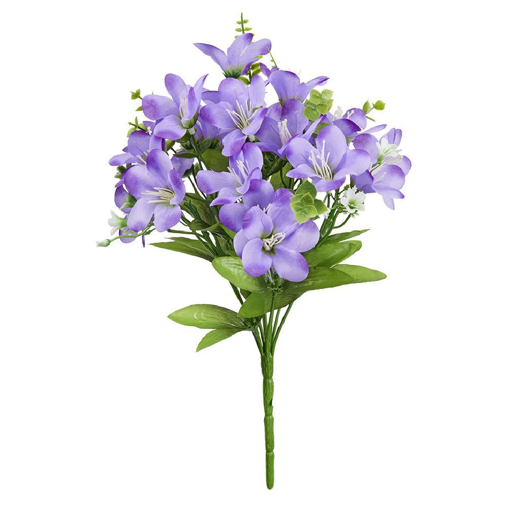 Piquet de fleurs artificielles orchidée violet