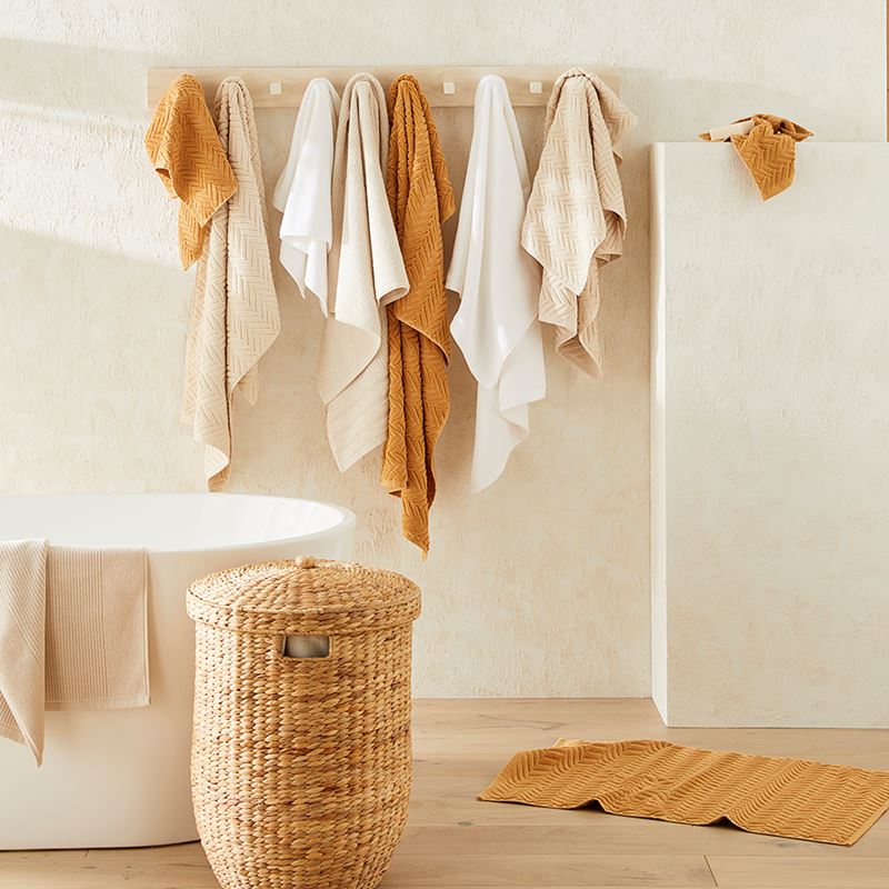 Mimosa Textured Honey Marle Towel Range