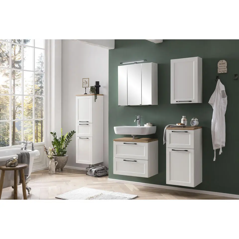 Wastafelkast Meran - 60 x 35 x 55 cm - Wit