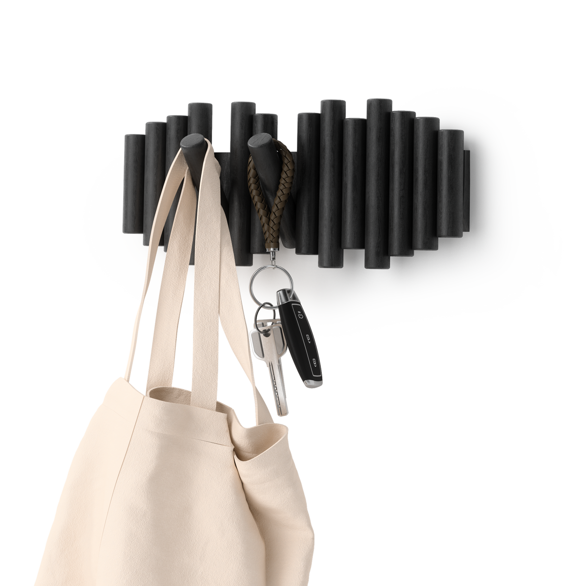 Umbra wandkapstok (5) Picket - 38 x 17 x 4 cm - Zwart