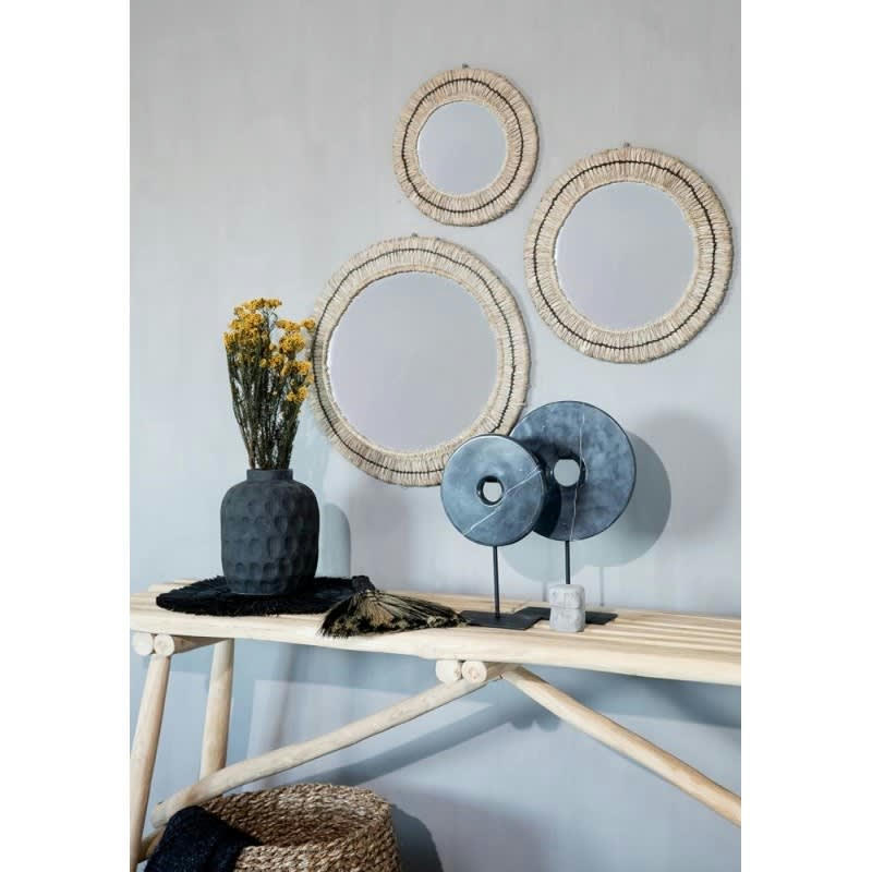 TRENDY - Vase en terre cuite noire H22