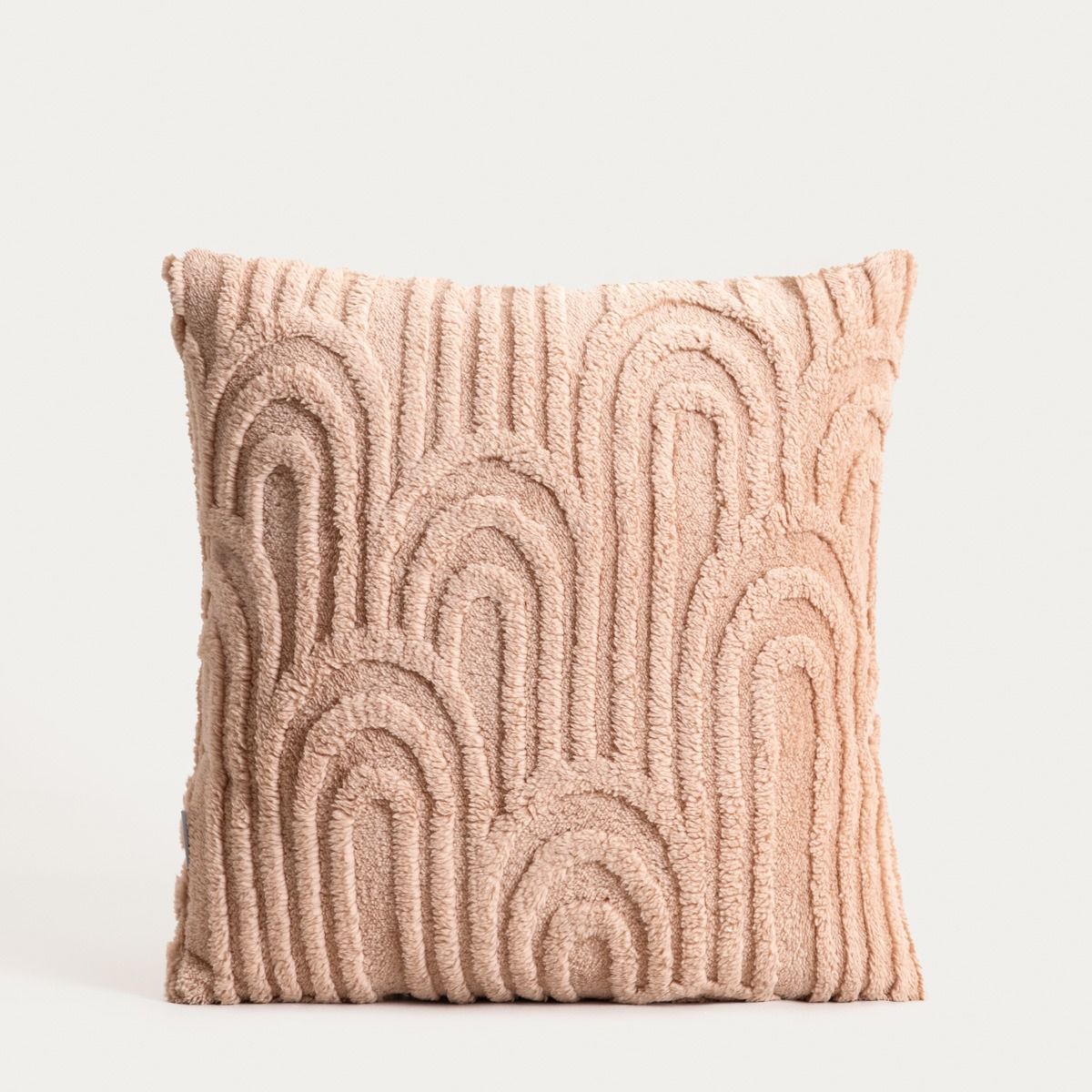 Poszewka DARIN miękka beżowa ze strukturalnym wzorem 45x45cm