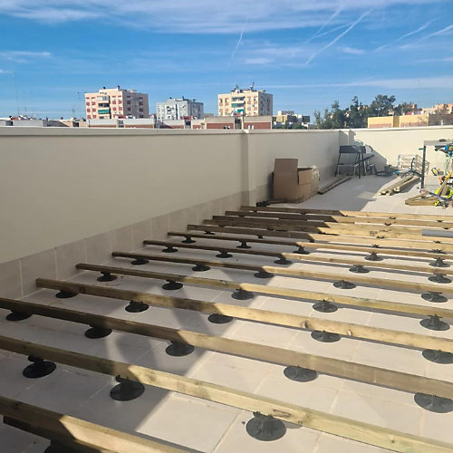 Pack de 45 pièces de support de parcelle réglable pour terrasse et carrelage 13-22 cm