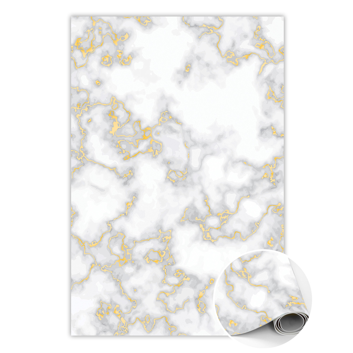 Modny winylowy dywan 60x90 cm - Marble Golden River.