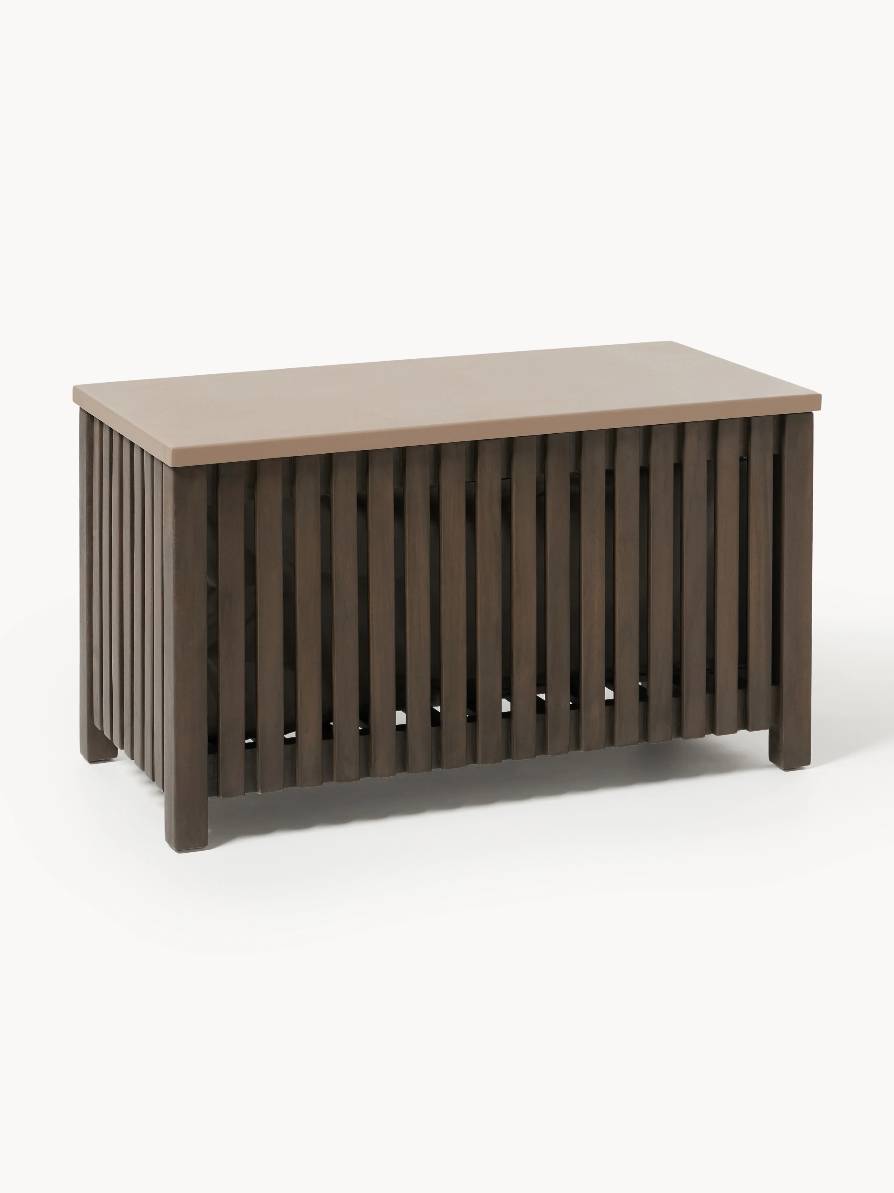 Garten-Aufbewahrungsbox Arkin aus Akazienholz mit Einsatz, B 80 cm
