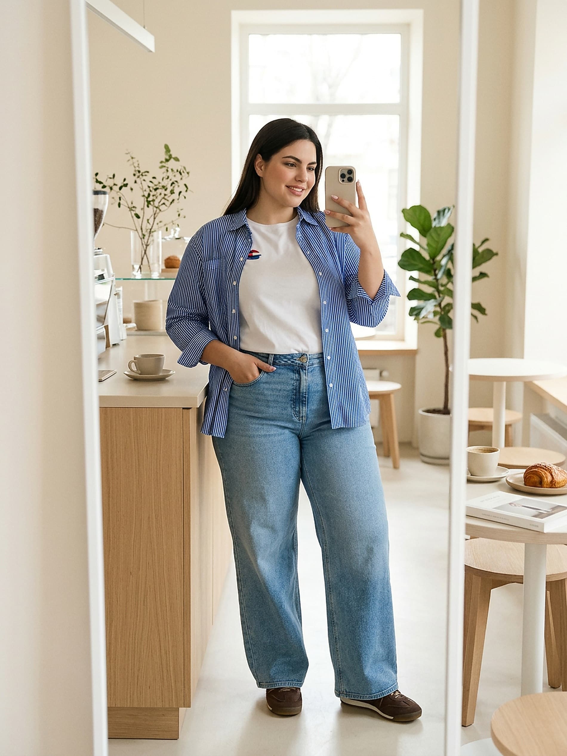 Jeansy wide leg Plus Size