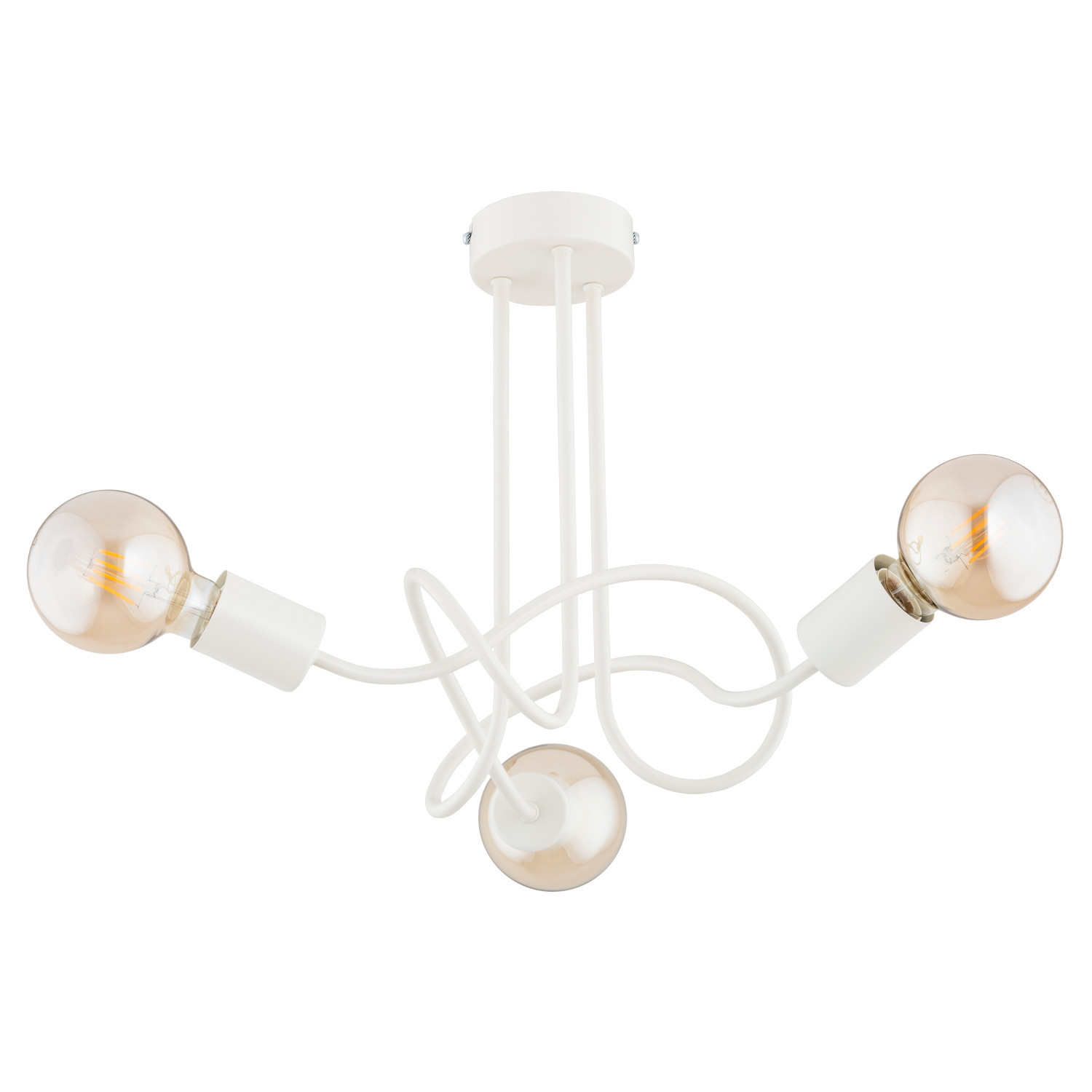 Lampa sufitowa kremowa WINGO 3xE27x15W wym: 36x41x41 cm Alfa