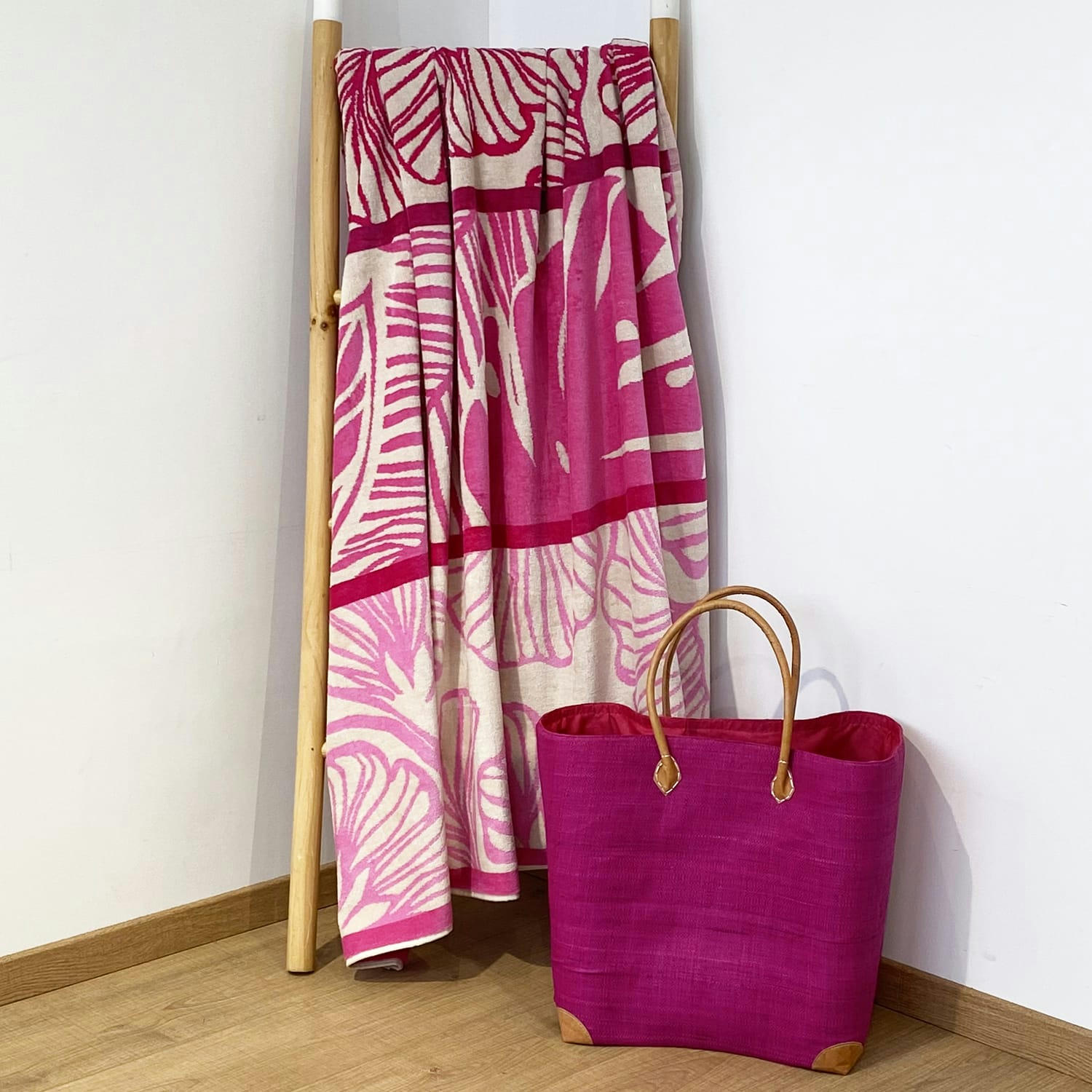 PLAGE - Serviette de plage éponge velours Jacquard Cabo 140x180