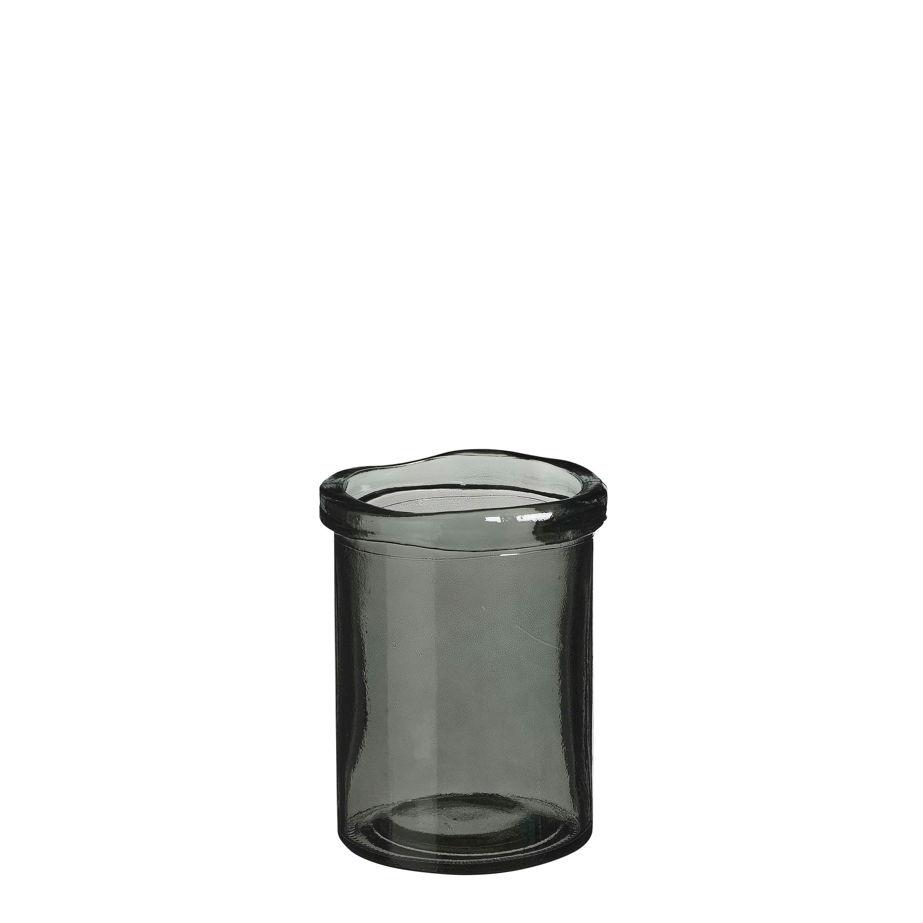PEPE - Vase en verre recyclé gris H20