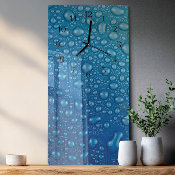 Zegar natura 30x60 Kropla Wody design na ścianę