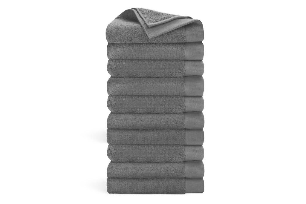 Walra - Baddoek Remade Cotton - 10x 50x100 cm - Antraciet