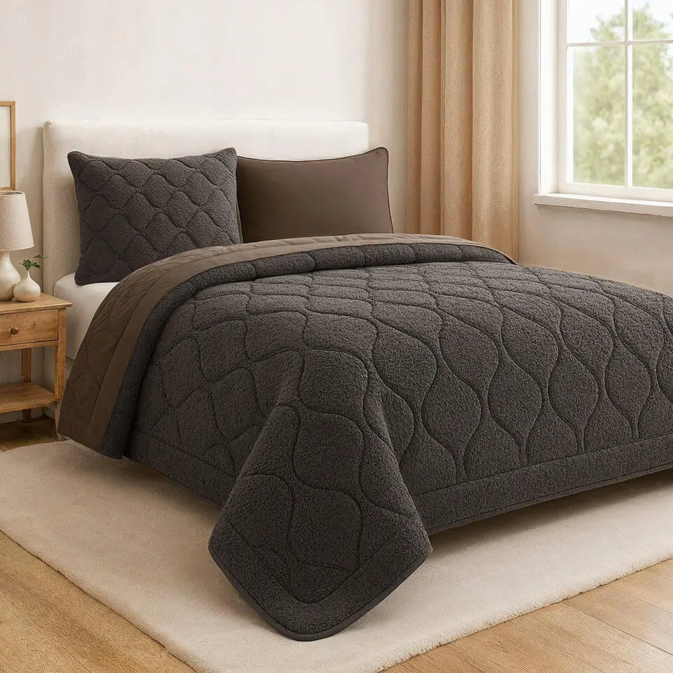 Dekbed zonder Overtrek Lazy Teddy 200x200 �?Superzacht & Wasbaar �?Taupe