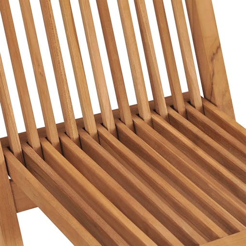 NNEVL Folding Garden Chairs 8 pcs Solid Wood Teak
