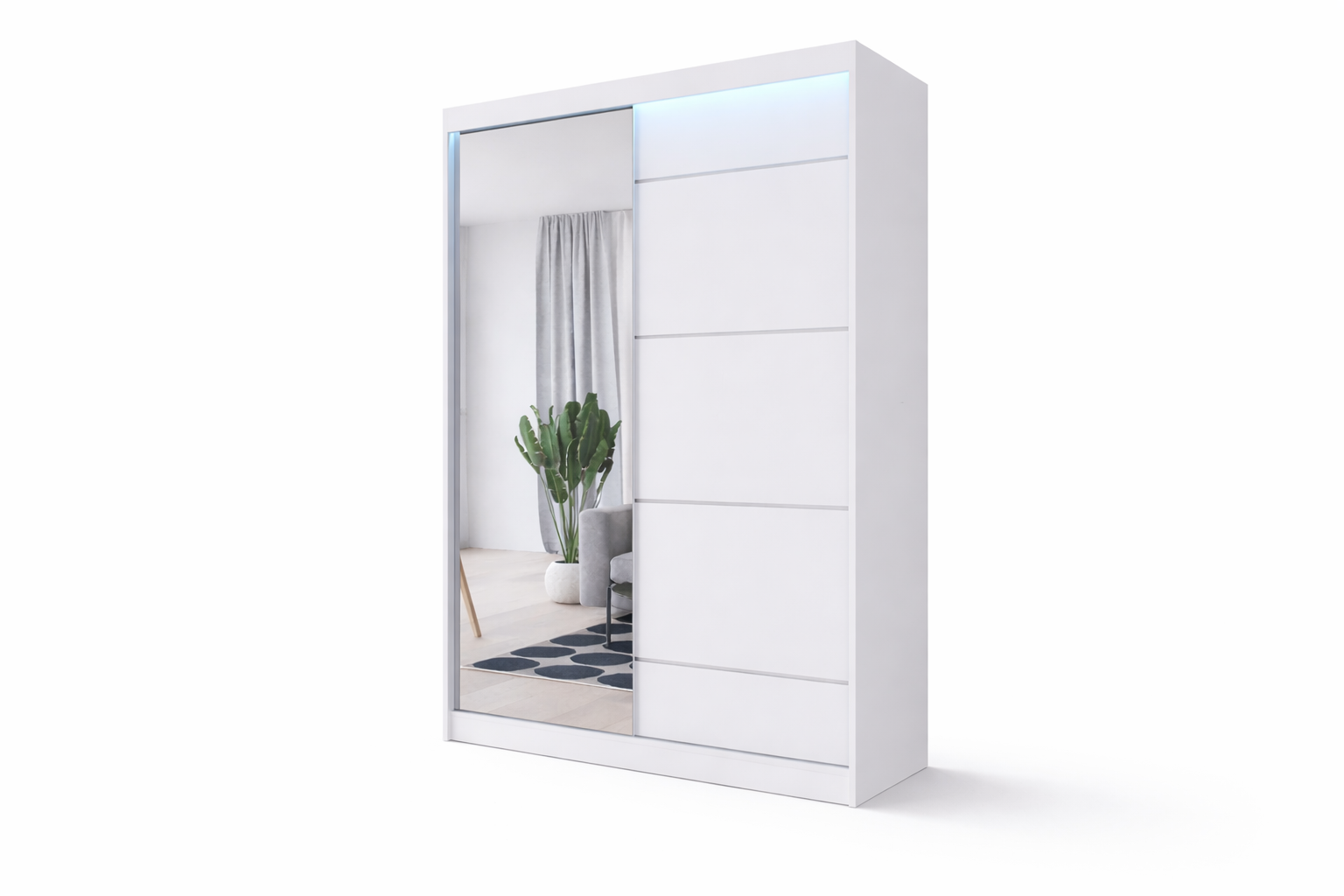 Szafa przesuwna LOKO5 110 cm biała