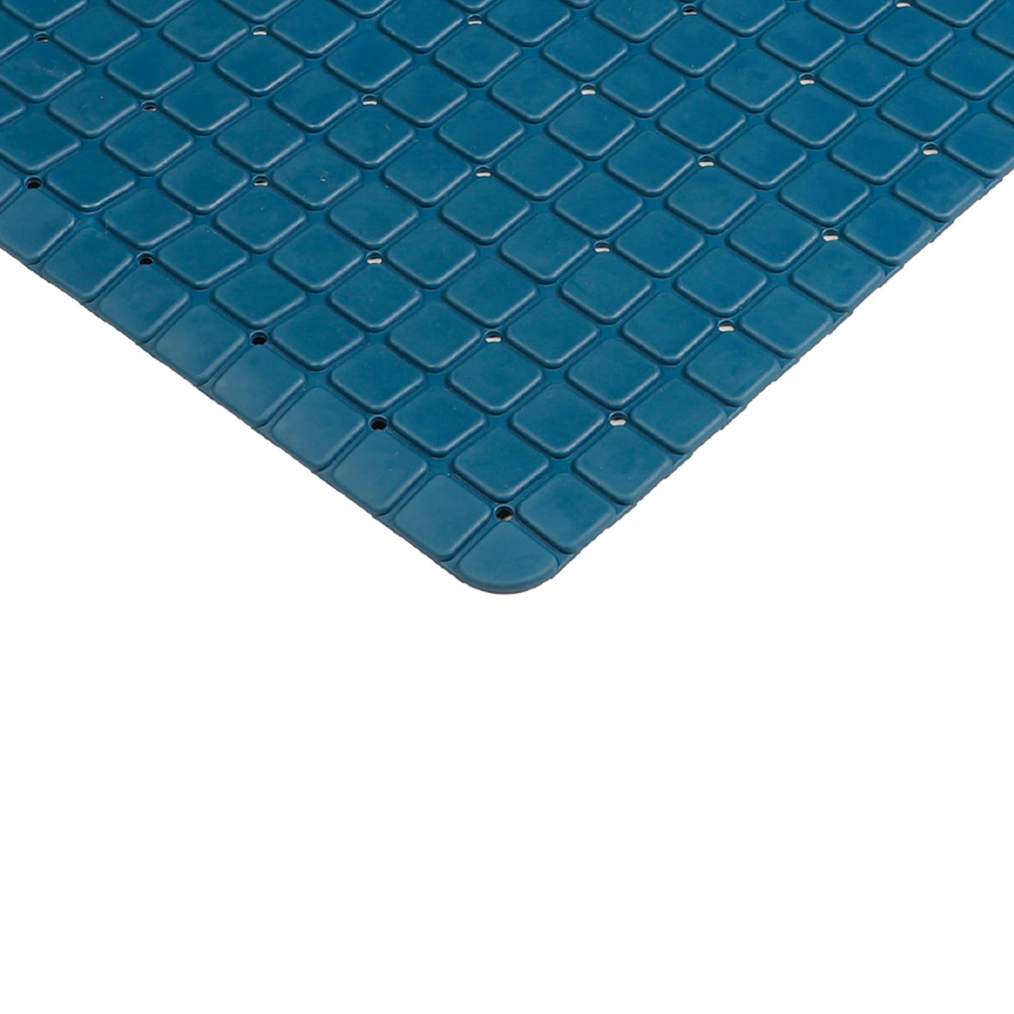 - Tapis fond de baignoire antidérapant PVC bleu mosaic