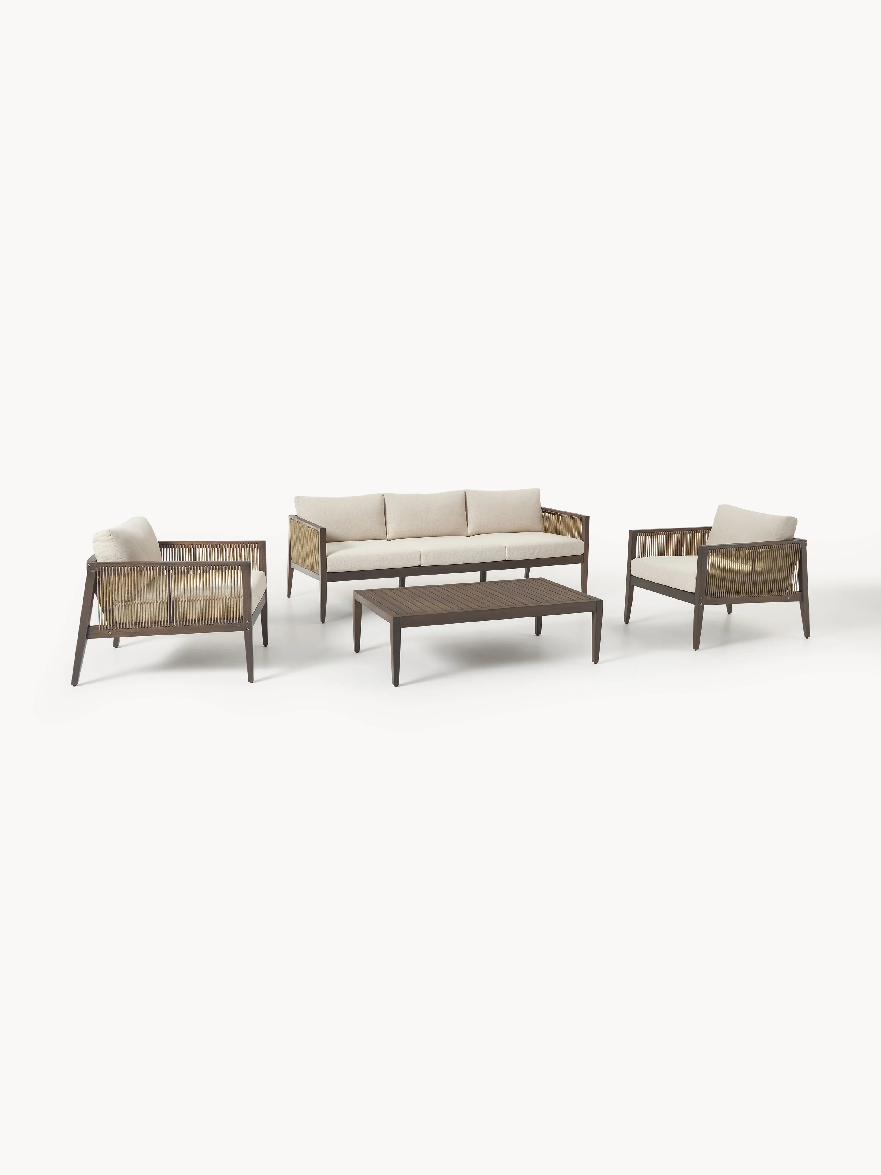 Garten-Lounge-Set Travis aus Akazienholz, 4er-Set