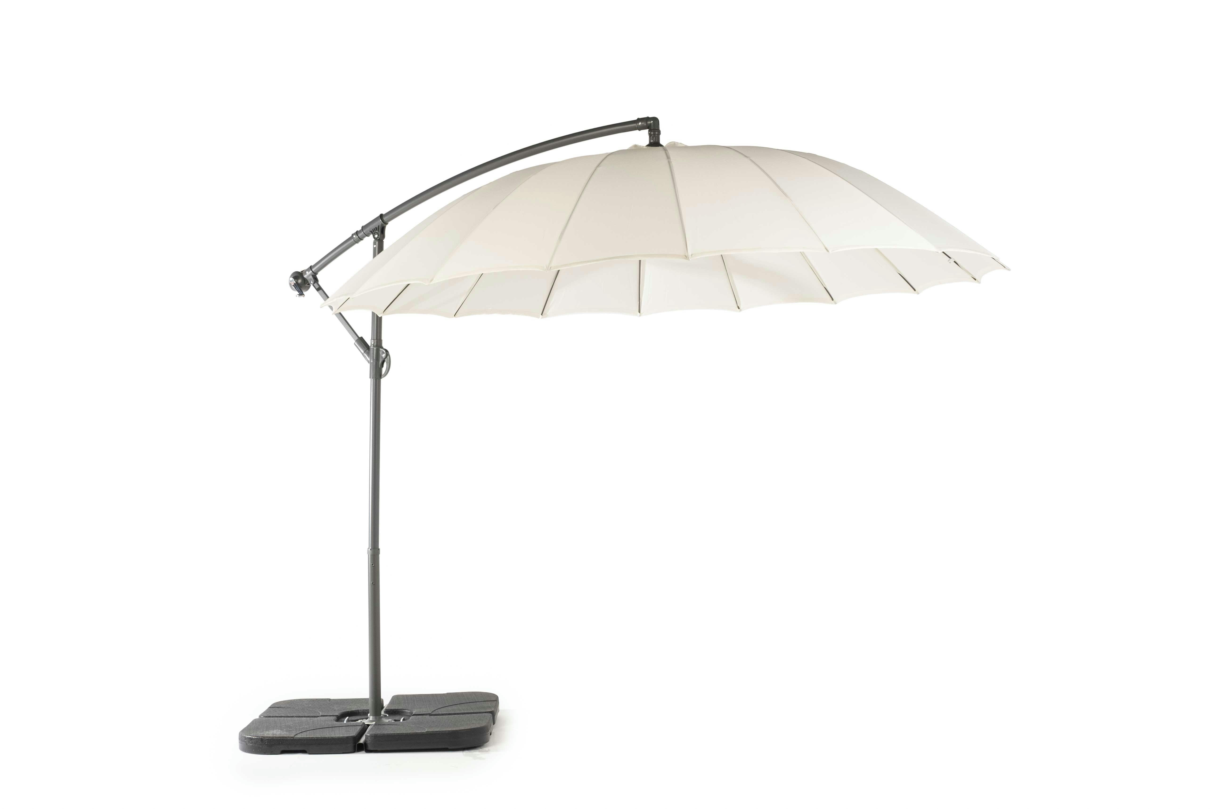 TARIFA - Parasol aluminium Acier et Polyester Blanc