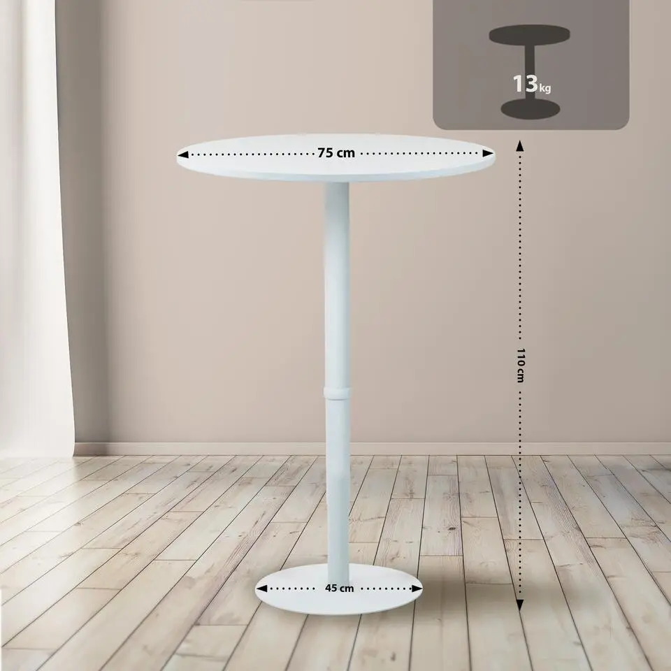 CLP Statafel Hereford wit Frame - Hout - wit/wit