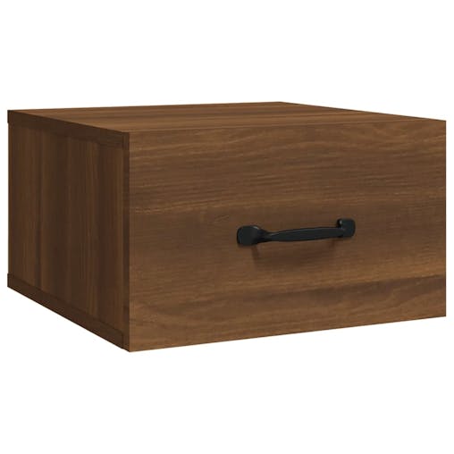 NNEVL Wall-mounted Bedside Cabinets 2 pcs Brown Oak 35x35x20 cm