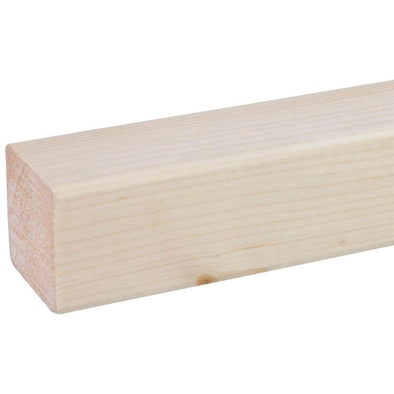 Chevron en sapin raboté 300 x 6,9 x 6,9 cm