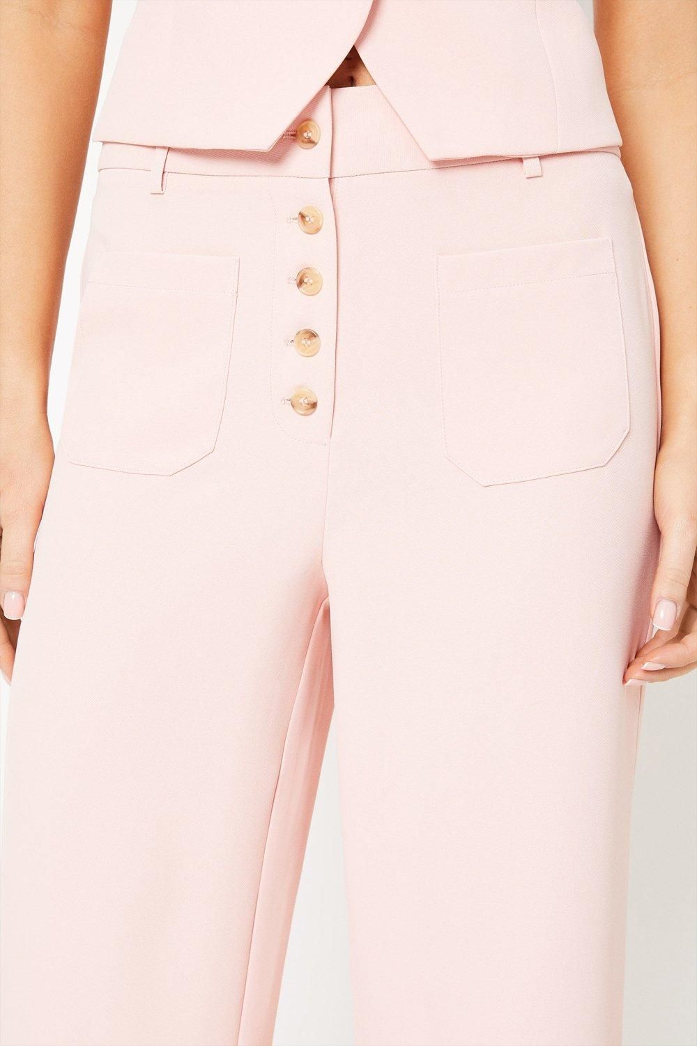 Oasis Button Front Patch Pocket Trouser