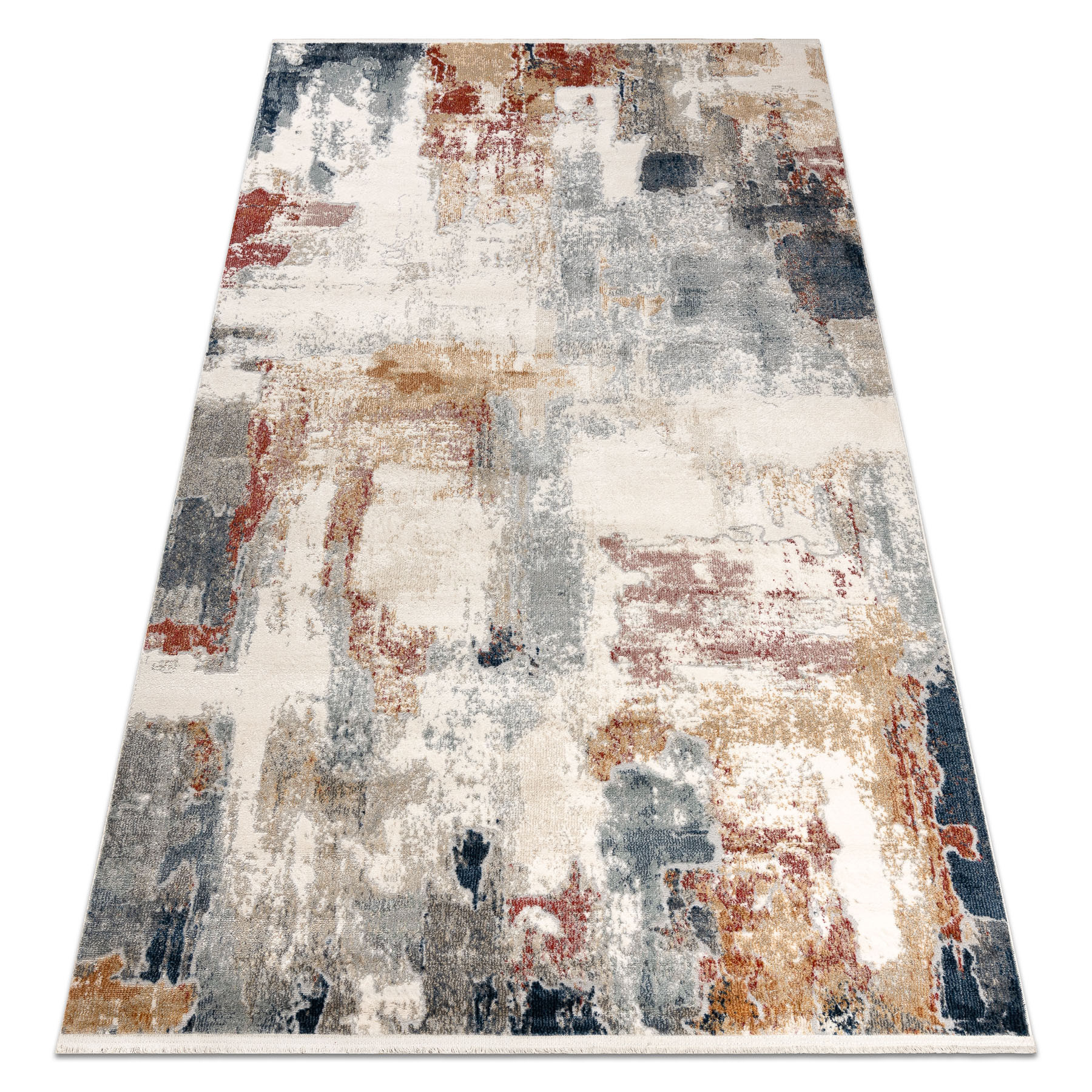 Dywan DISTIN 0144B biały / różowy / pudrowy nowoczesny - 80x150 cm