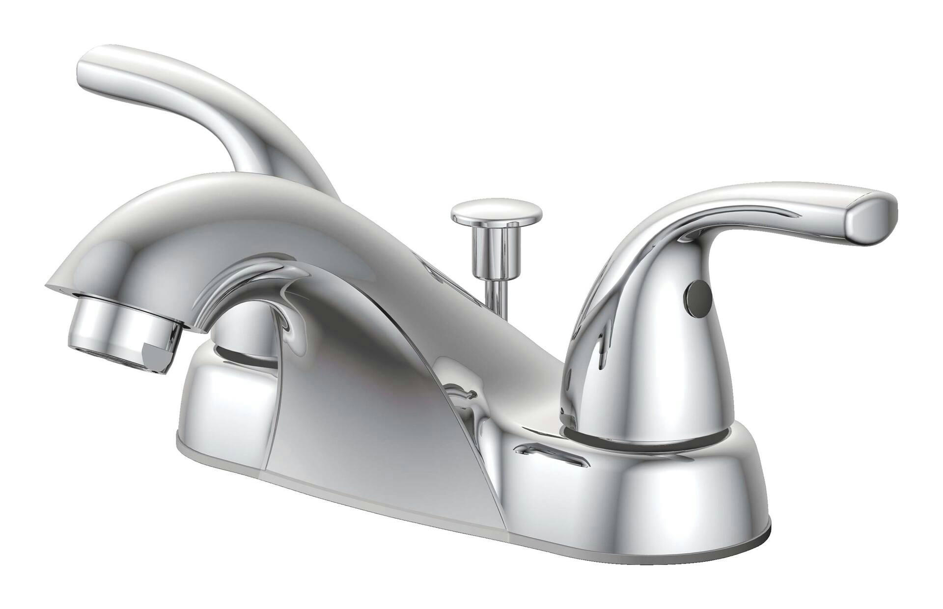 Danze Renovate Double Handle 4-in Centerset Bathroom Sink Faucet with Pop-up Drain, Chrome