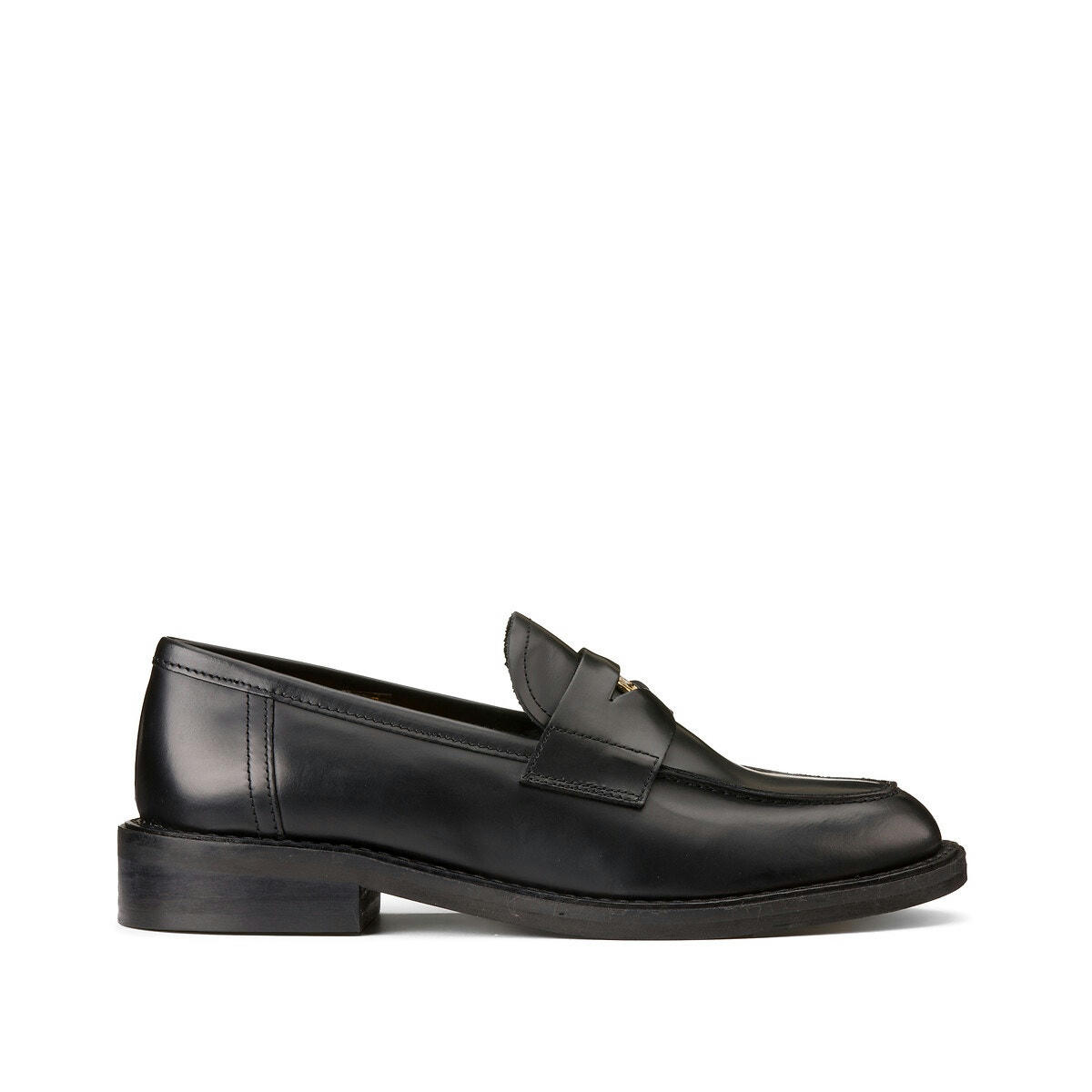 Mocassins en cuir glacé Dash, pièce argent