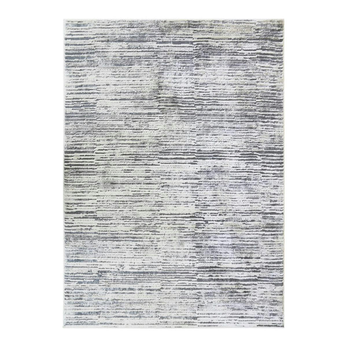 VESTALE - Tapis extra-doux motif lignes gris crème 160x230